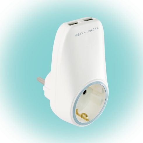 Hálózati aljzat USB töltőaljzatokkal, HSO                                                             NV2100USB