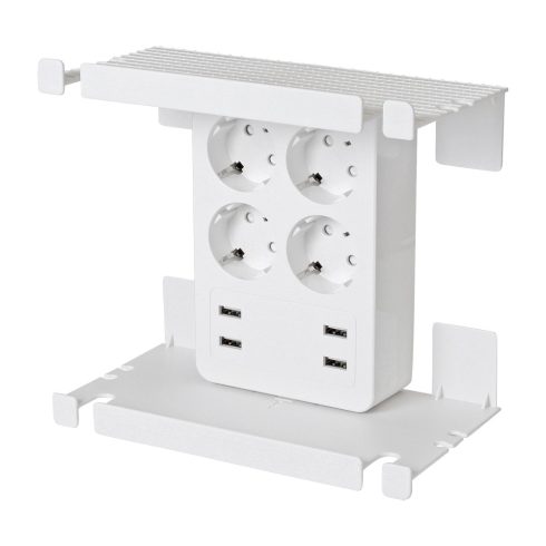 4 aljzat, 4 USB elosztó, tálcákkal, fali csatlakozóaljzatba, HSO                                      NV4USB