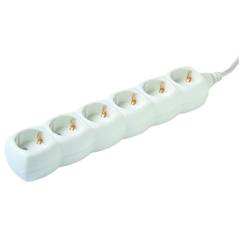 6os elosztó 5m, 3x1,5mm2, fehér, HSO                                                                  NV6-5/WH/1,5