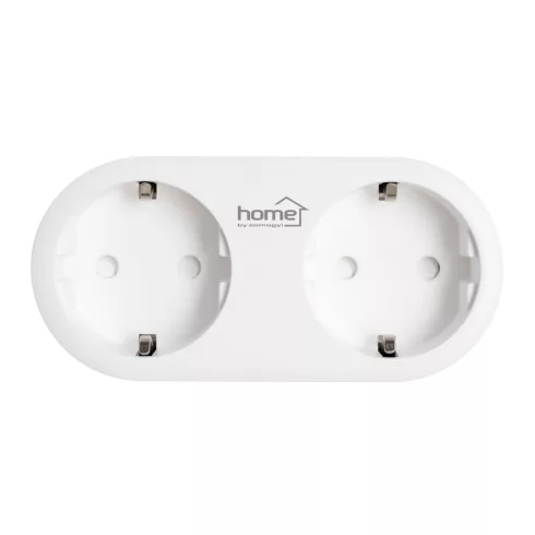 SMART elosztó adapter, 2 aljzat, 16A, max.3680W, WiFi, Smart Life, beltéri, fehér, HSO                NVS32PRO