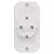 Aljzat elosztó 1xschuko, 2xeuro                                                                       P00272