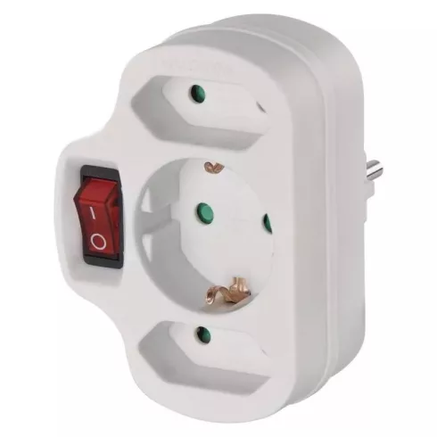 Aljzat elosztó, kapcsolható 1xschuko, 2xeuro                                                          P00282