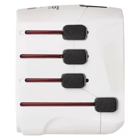 Utazó adapter fehér (Európa ľ Amerika, Ázsia, Afrika)                                                 P0056N