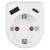 Aljzat elosztó 1x SCHUKO, 1xUSB-A+1xUSB-C, max. 3680 W, IP20, fehér                                   P0075