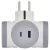 Aljzat elosztó 2x SCHUKO, 1xUSB-A+1xUSB-C, max. 3680 W, IP20, fehér-szürke                            P0077PD