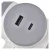 Aljzat elosztó 2x SCHUKO, 1xUSB-A+1xUSB-C, max. 3680 W, IP20, fehér-szürke                            P0077PD