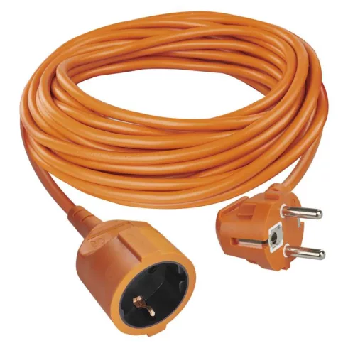Hosszabbító kábel, 10m, 1,5mm2, PVC, 1 aljzat, 16A 230V, IP20, narancs                                P01210R