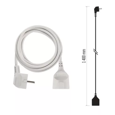 Hosszabbító 1,4m 1 aljzat schuko 1,0mm                                                                P0121