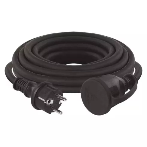 Hosszabbító 5m gumi 1 aljzat schuko 1,5mm                                                             P01805