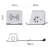 Elosztó (hosszabbító) kocka, 2m 2 aljzat schuko + 2xUSB-A + 1xUSB-C + Qi 1,5mm                        P0222CQ