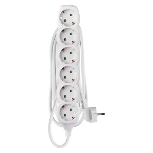Elosztó (hosszabbító) 1,4m 6 aljzat schuko 1,0mm                                                      P0621