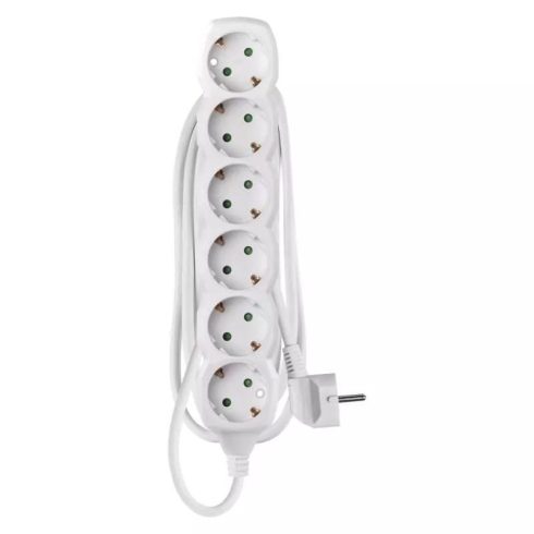 Elosztó (hosszabbító) 2m 6 aljzat schuko 1mm                                                          P0622