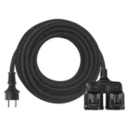   Hosszabbító 10m 1,5mm 2aljzat gumi IP44 SCHUKO                                                        P0701
