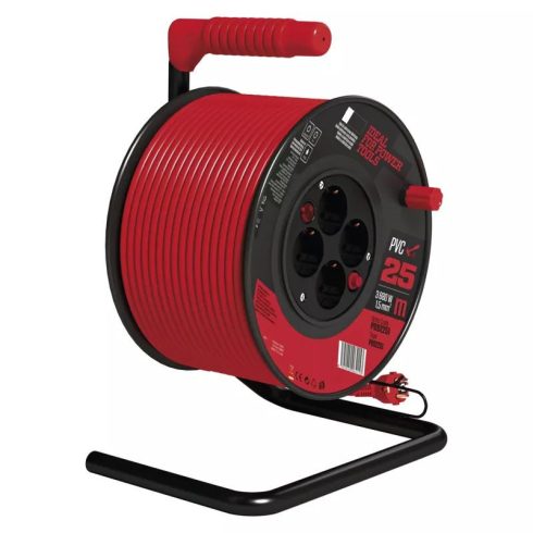 Kábeldob 25m PVC 4 aljzat 1,5mm                                                                       P092251