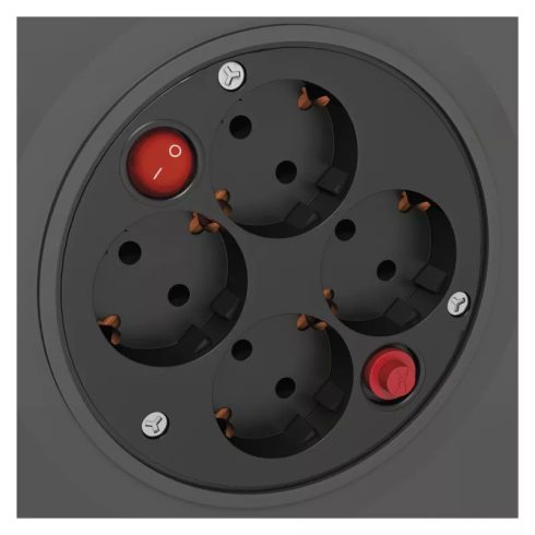 Kábeldob 25m PVC 4 aljzat 1,5mm                                                                       P092251