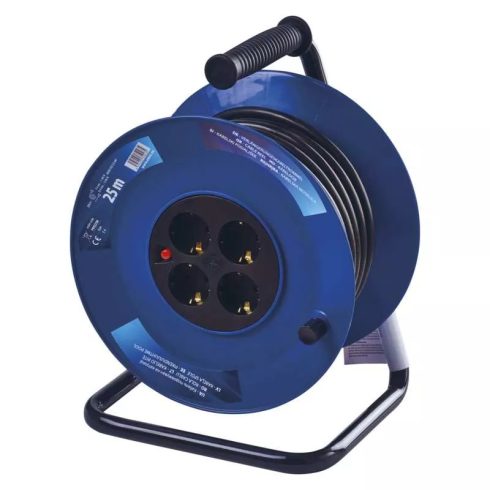 Kábeldob 25m PVC 4 aljzat 2,5mm                                                                       P09225M