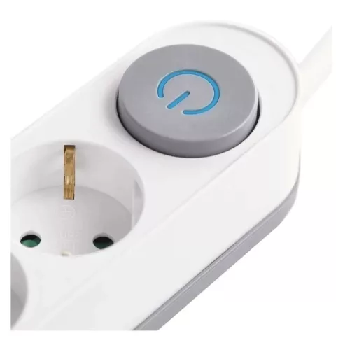 Elosztó (hosszabbító) 2m kapcsolós 3 aljzat schuko + 1xUSB-A + 1xUSB-C 1,5mm                          P1322PD