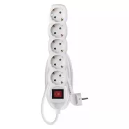   Elosztó (hosszabbító) 1,5m kapcsolós 5 aljzat schuko 1,5mm                                            P1521R