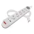 Hosszabbító,  kapcsolós, 3m 1,5mm2 vezetékkel, 5 aljzat, 1xUSB-A + 1xUSB-C, fehér-szürke              P1523FC