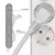Hosszabbító,  kapcsolós, 3m 1,5mm2 vezetékkel, 5 aljzat, 1xUSB-A + 1xUSB-C, fehér-szürke              P1523FC