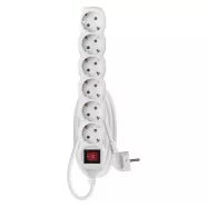  Elosztó (hosszabbító) 1,5m kapcsolós 6 aljzat schuko 1,5mm                                            P1621R