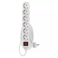   Elosztó (hosszabbító) 2m kapcsolós 6 aljzat schuko 1mm                                                P1622