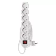   Elosztó (hosszabbító) 3m kapcsolós 6 aljzat schuko 1,5mm                                              P1623R