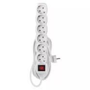   Elosztó (hosszabbító) 5m kapcsolós 6 aljzat schuko 1,5mm                                              P1625R