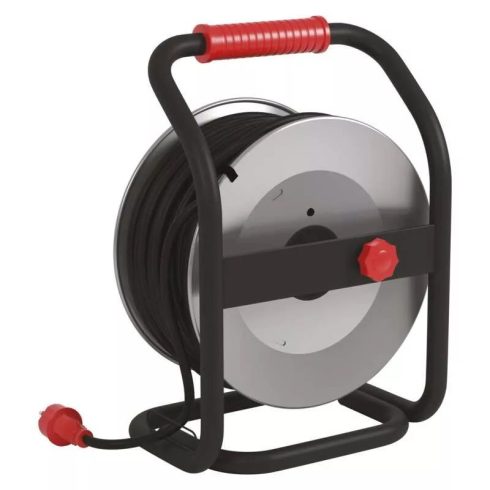 Fém kábeldob IP44 50m gumi 4 aljzat 1,5mm                                                             P19223