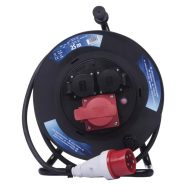   Kábeldob IP44 25m gumi 2+1 aljzat 1,5mm                                                               P192250