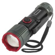   LED tölthető fém zseblámpa, 700 mAh/3.7 V, 300lm, 100m hatótáv, 4 üzemmód, IP43                       P3120