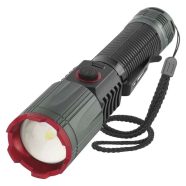   LED tölthető fém zseblámpa, 2200 mAh/3.7 V, 1200lm, 200m hatótáv, 4 üzemmód, PowerBank funkció, IP43  P3121