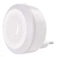   LED éjjeli fény + dugalj, kapcsolóval, 0,5W max., 230 V, 5lm, 2m világítási táv, WW, fehér            P3326