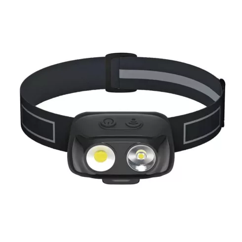 COB LED Fejlámpa tölthető, 500lm, 130m, Li-pol 1200mAh                                                P3542
