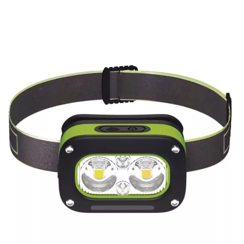 LED fejlámpa, akkus, IR érzékelővel, 175lm, max. 50m táv, 3x LED, 5 mód, 800 mAh/3,7 V Li-Pol, IP43   P3545