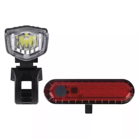 LED tölthető kerékpárlámpa szett                                                                      P3923