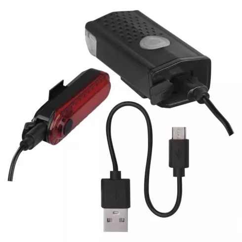 LED tölthető kerékpárlámpa szett                                                                      P3923