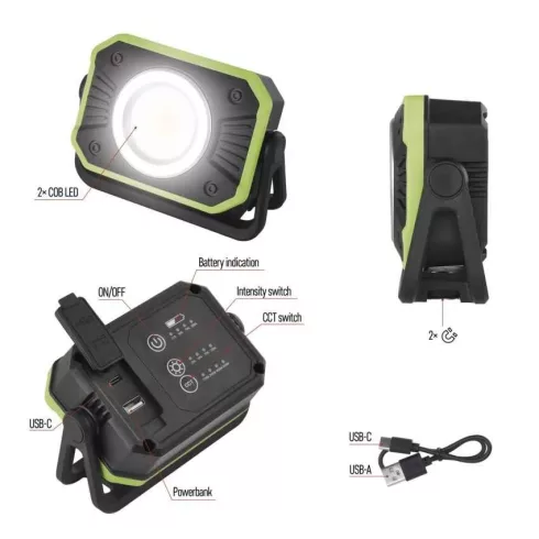 Akkumulátoros LED lámpa, 900lm CW WW                                                                  P4542