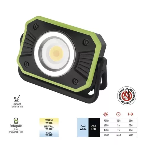 Akkumulátoros LED lámpa, 900lm CW WW                                                                  P4542
