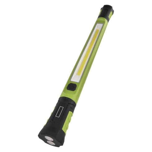 COB LED újratölthető zseblámpa, 1000 lm, 2600 mAh, max. 40 m, IP43, zöld-fekete                       P4545