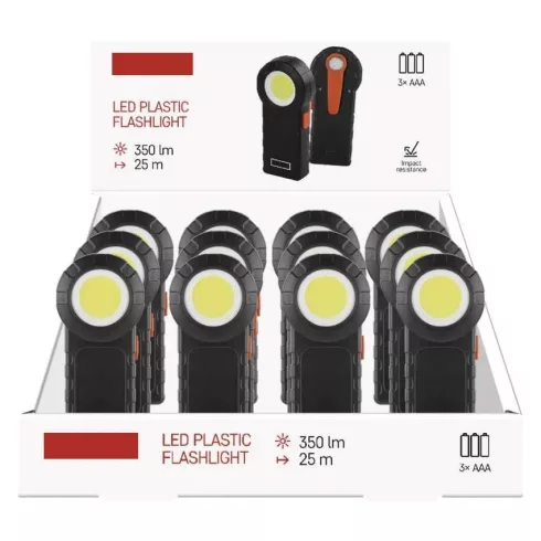 LED zseblámpa, 3x AAA, 12 db/kínálótálcában                                                           P4715