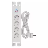   Elosztó túlfeszültség védelemmel, kapcsolóval, 2m 4aljzat schuko 1,5mm                                P54212