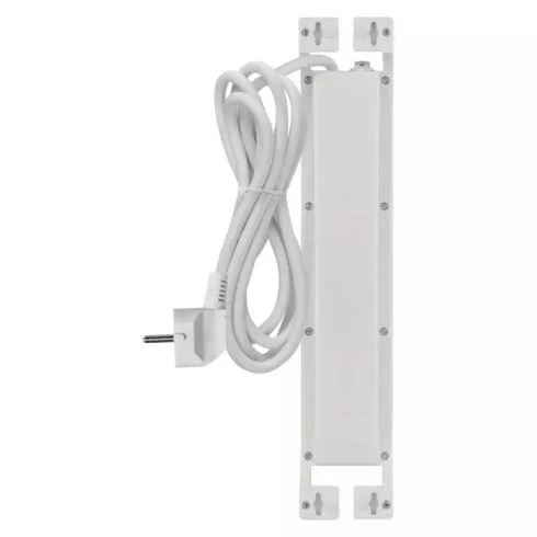Elosztó túlfeszültség védelemmel, kapcsolóval, 2m 4aljzat schuko 1,5mm                                P54212