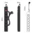 Túlfeszültségvédő elosztó, kapcsolóval, 6 aljzat, 3m H05VV-F3G1,5mm2, 2300W max., 10A max., fekete    P54219