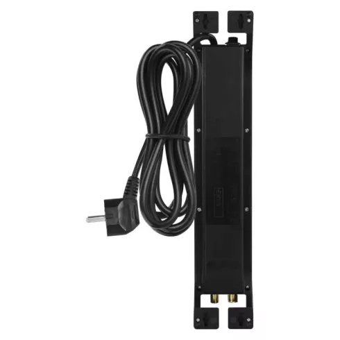 Elosztó túlfeszültség védelemmel, kapcsolóval, 2m 4aljzat schuko 1,5mm                                P54222