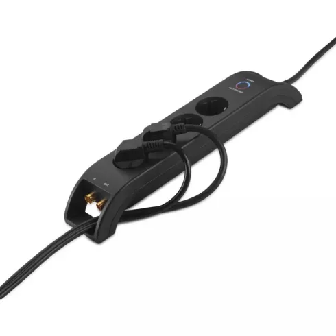 Elosztó túlfeszültség védelemmel, kapcsolóval, 2m 4aljzat schuko 1,5mm                                P54222