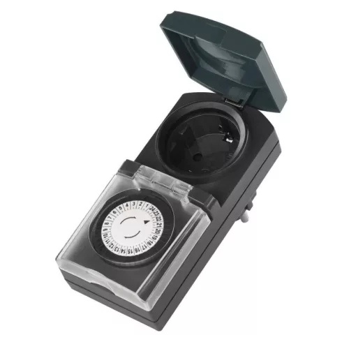 Mechanikus napi időkapcsoló, kültéri, 30 perc, 3680W, IP44 SCHUKO                                     P5526N
