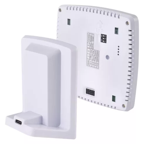 Programozható vezeték nélküli OpenTherm szobatermosztát, 7-30°C, 0,2°C fokonként, 100m táv, fehér     P56A11