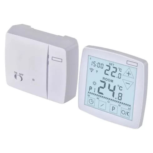 GoSmart programozható vezeték nélküli szobatermosztát WiFi-vel, 100 m hatótáv, fagyvédelem, fehér     P56S11