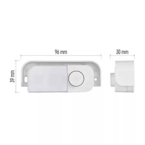 Csengőnyomó gomb P57101, P57102 vezetékes csengőhöz                                                   P57000T